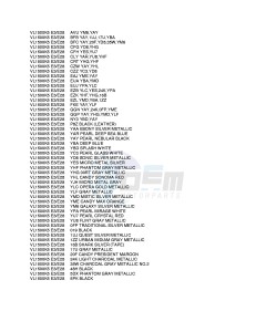 VL1500 (E3-E28) drawing * COLOR CHART *