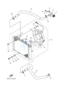 YFM700FWBD YFM70KPSH KODIAK 700 EPS SPECIAL EDITION (B328) drawing RADIATOR & HOSE