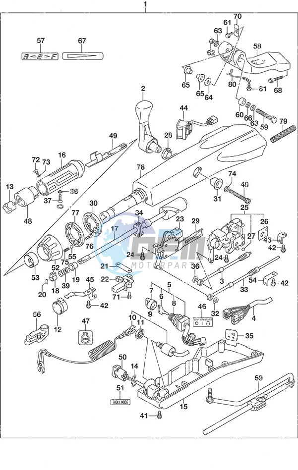 Tiller Handle High Thrust