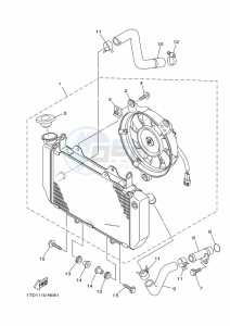 YFZ450R YFZ45YSSK (BW2E) drawing RADIATOR & HOSE