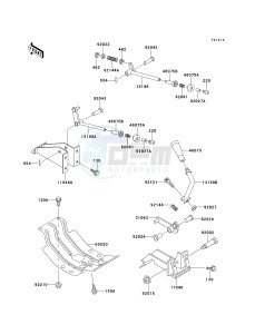 KAF 620 A6 [MULE 2510 4X4] (A6) [MULE 2510 4X4] drawing FRAME FITTINGS-- LEVER- -