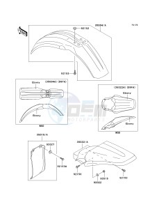 KX 100 A [KX100 MONSTER ENERGY] (A6F - A9FA) D6F drawing FENDERS