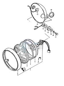 A100 (K-L-M-N-4) drawing HEADLAMP (A100M,N)