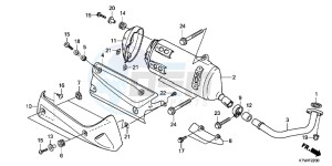 SH300B drawing EXHAUST MUFFLER