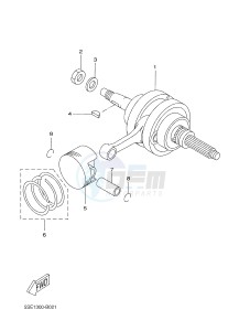 YP125RA (ABS) X-MAX 250 ABS (2DL6 2DL6 2DL6 2DL6) drawing CRANKSHAFT & PISTON