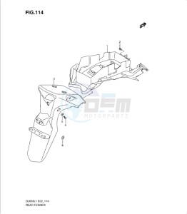 DL650 drawing REAR FENDER (DL650AL1 E24)