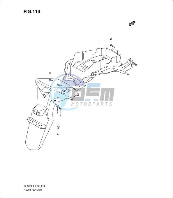 REAR FENDER (DL650AL1 E24)