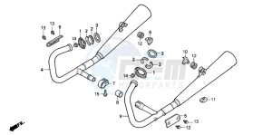 CB250 drawing EXHAUST MUFFLER