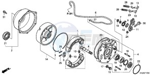 TRX500FAB drawing REAR BRAKE PANEL