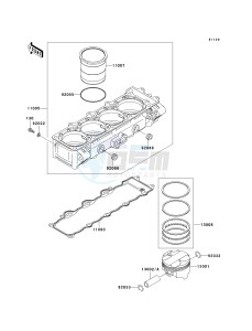 ZX 900 C [NINJA ZX-9R] (C1-C2) [NINJA ZX-9R] drawing CYLINDER_PISTON-- S- -