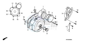 CRF230F9 Europe Direct - (ED / CMF) drawing LEFT CRANKCASE COVER