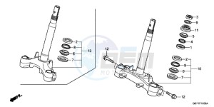 NSC50T2F NSC50T2 UK - (E) drawing STEERING STEM