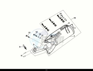 FIDDLE II 50 (AF05W5-EU) (E5) (M1) drawing EXHAUSTMUFFLER