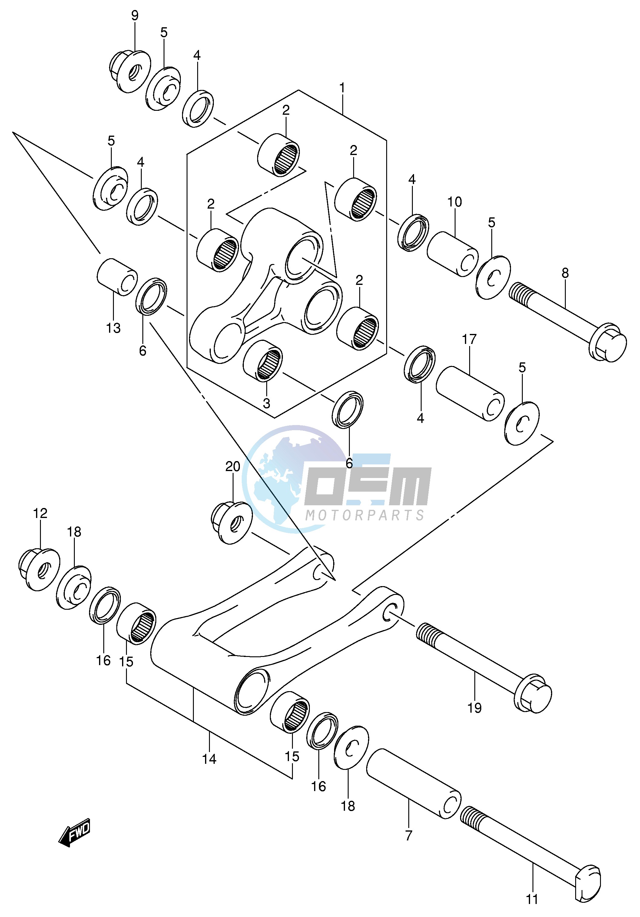 REAR CUSHION LEVER (MODEL K4 K5 K6)