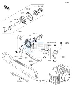 KLX110 KLX110CGF EU drawing Camshaft(s)/Tensioner