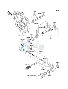 VERSYS KLE650B7F GB XX (EU ME A(FRICA) drawing Gear Change Mechanism