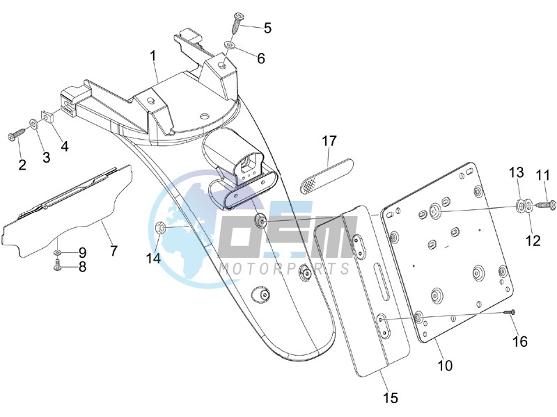 Rear cover - Splash guard