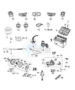 DJANGO 125 EVASION drawing ELECTRIC PART