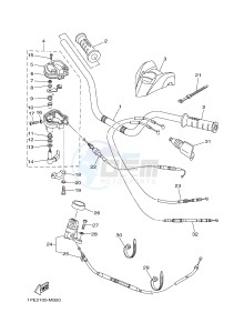 YFM700R YFM70RSBJ RAPTOR 700 (2LSE) drawing STEERING HANDLE & CABLE