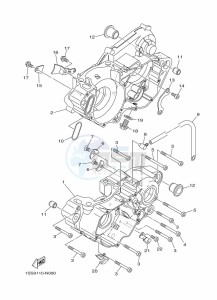 YZ250 (BCR2) drawing CRANKCASE