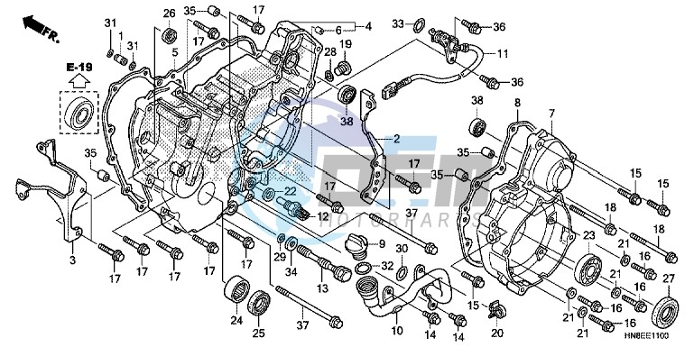 REAR CRANKCASE COVER