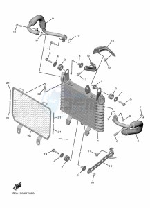 YZF1000 YZF-R1 (B3L7) drawing OIL COOLER