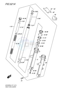 GSX-250 RA drawing FRONT FORK DAMPER