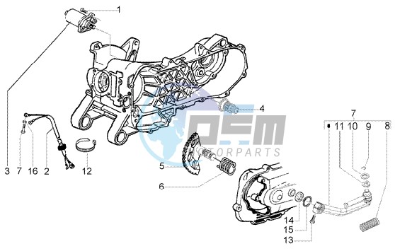 Starting motor-starter lever