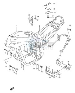 GSX-R1100W (E2) drawing FRAME