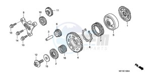 CRF450X9 Europe Direct - (ED) drawing STARTING CLUTCH