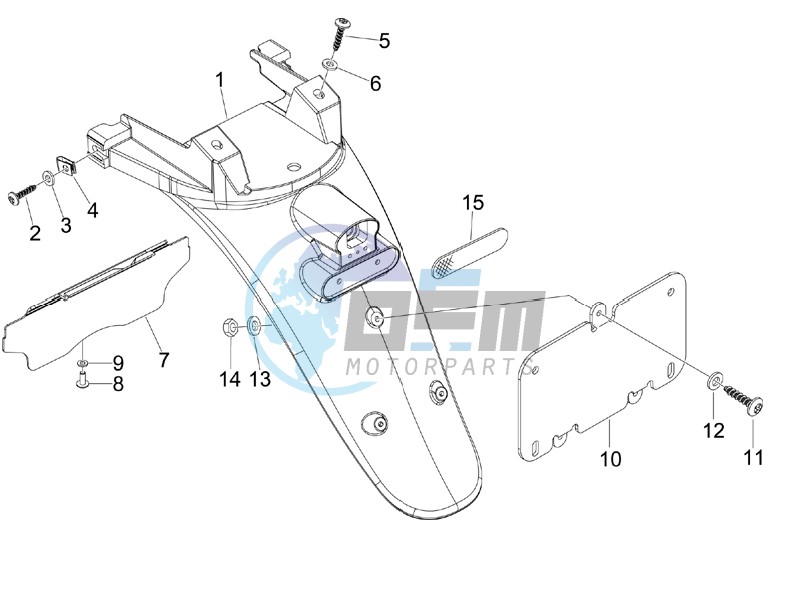 Rear cover - Splash guard