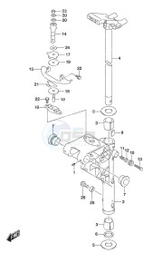 DF 20A drawing Swivel Bracket  -  Tiller Handle w/Power Tilt