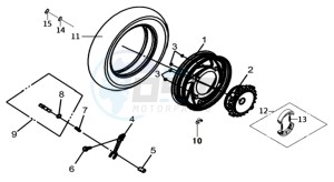 MIO 115 L7 drawing REAR WHEEL