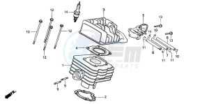 SA75 drawing CYLINDER/CYLINDER HEAD