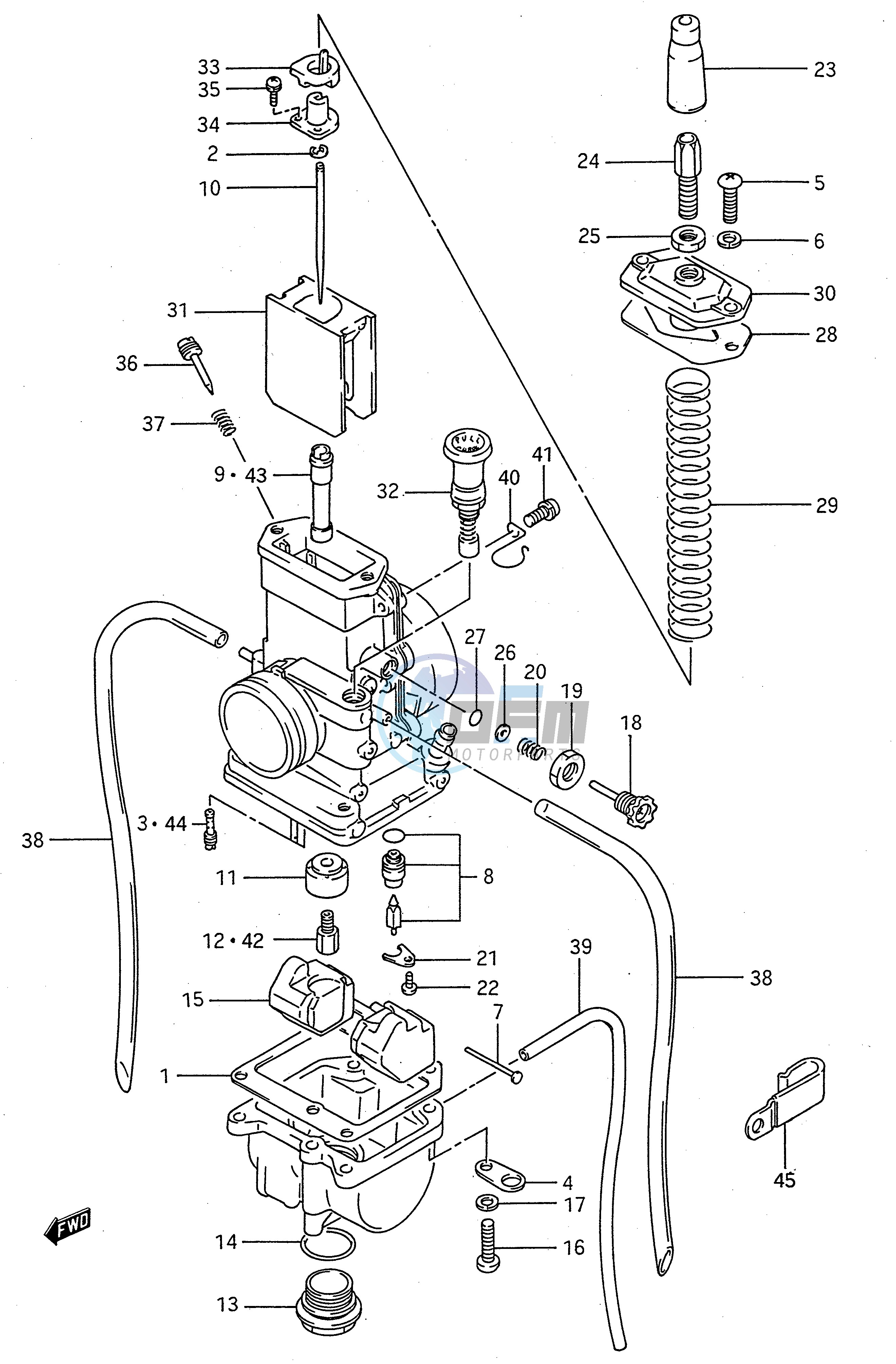 CARBURETOR (MODEL K L M N P R S)