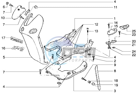 Front shield-Footboard-Spoiler