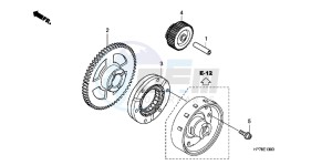 CB650FAG CB650F 6ED drawing STARTING GEAR