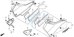 CB900F HORNET 900 drawing SIDE COVER