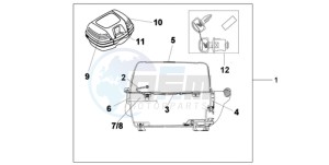 XL700VA9 Europe Direct - (ED / ABS) drawing TOP BOX 45L