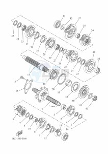 TRACER 7 MTT690 (B4T2) drawing TRANSMISSION