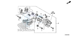 SH125ASG SH125D UK - (E) drawing REAR BRAKE CALIPER