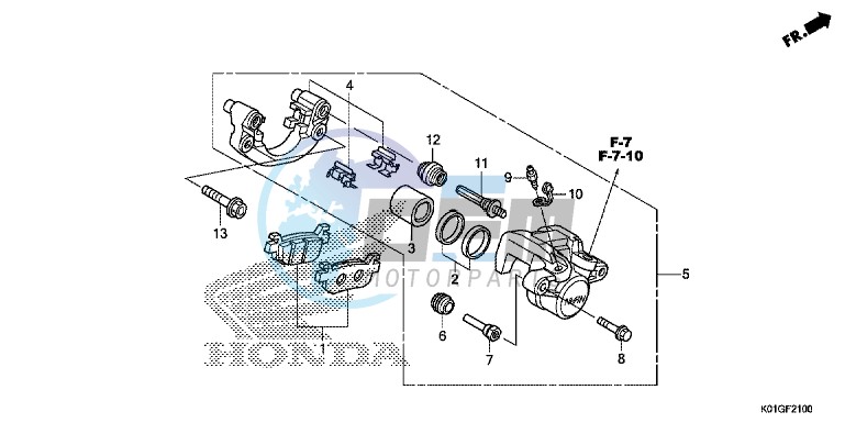 REAR BRAKE CALIPER