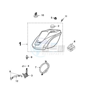 LUDIX 14 P RO 4T EU drawing TANK AND FUEL PUMP