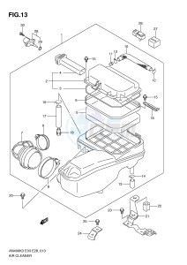 AN400 (E3-E28) Burgman drawing AIR CLEANER