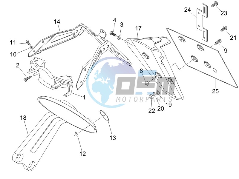 Rear cover - Splash guard