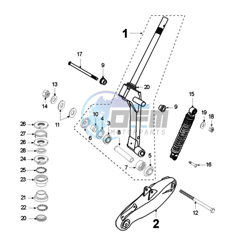 FRONT FORK / STEERINGHEAD