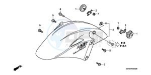 VFR800A9 ED / ABS MME TWO drawing FRONT FENDER