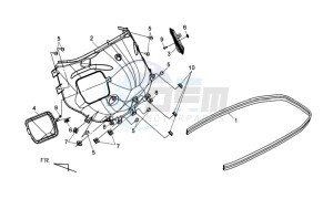 MAXSYM 400 EFI ABS drawing REAR COWL