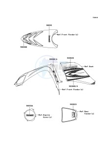 KFX700 KSV700B8F EU drawing Decals(White)