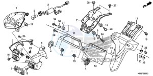 CRF250MF CRF250M UK - (E) drawing TAILLIGHT